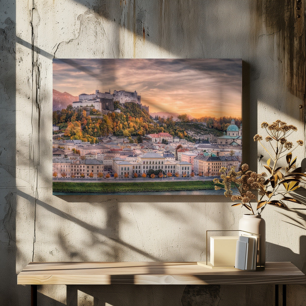 Salzburg in herfstkleuren | Canvas