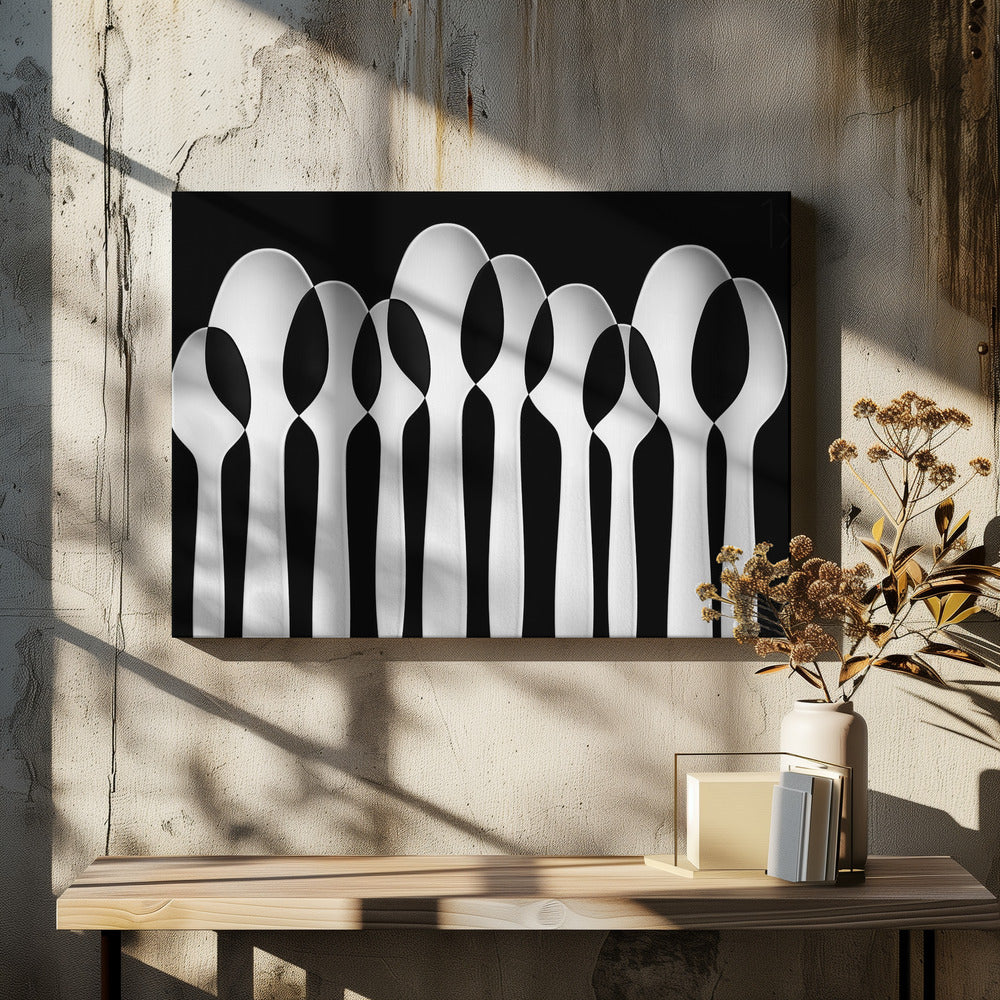 Lepels Abstract: Bos | Canvas