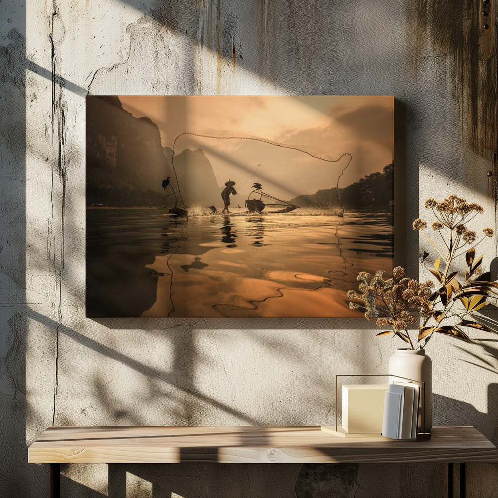 Spreid de visnetten uit | Canvas