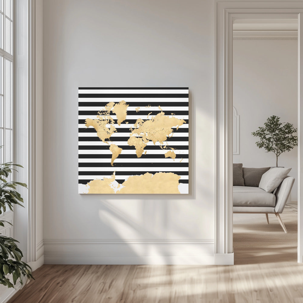 Harper wereldkaart | Canvas