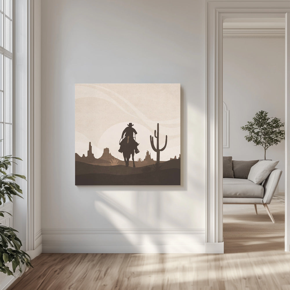 Cowboy's verre rit | Canvas