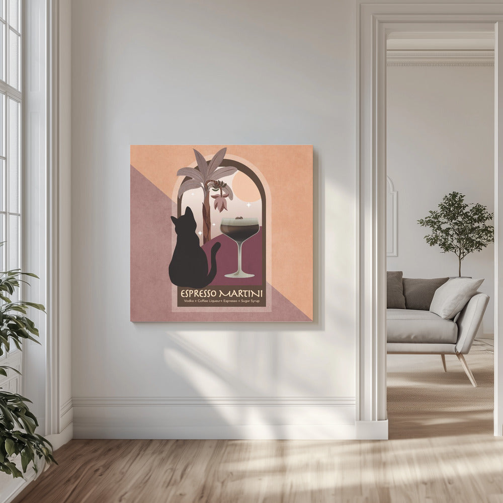Maanverlichte espresso | Canvas