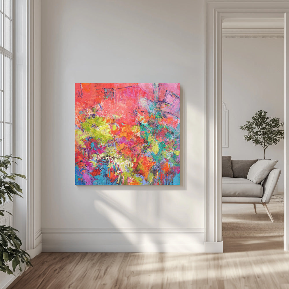 Levendige chaos ontketend | Canvas