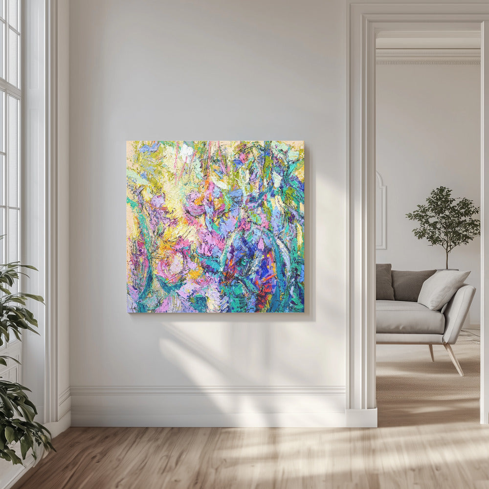 Expressionistisch kleurrijk abstract | Canvas