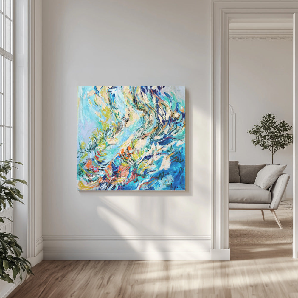 Een uitbarsting van bloeiend licht | Canvas