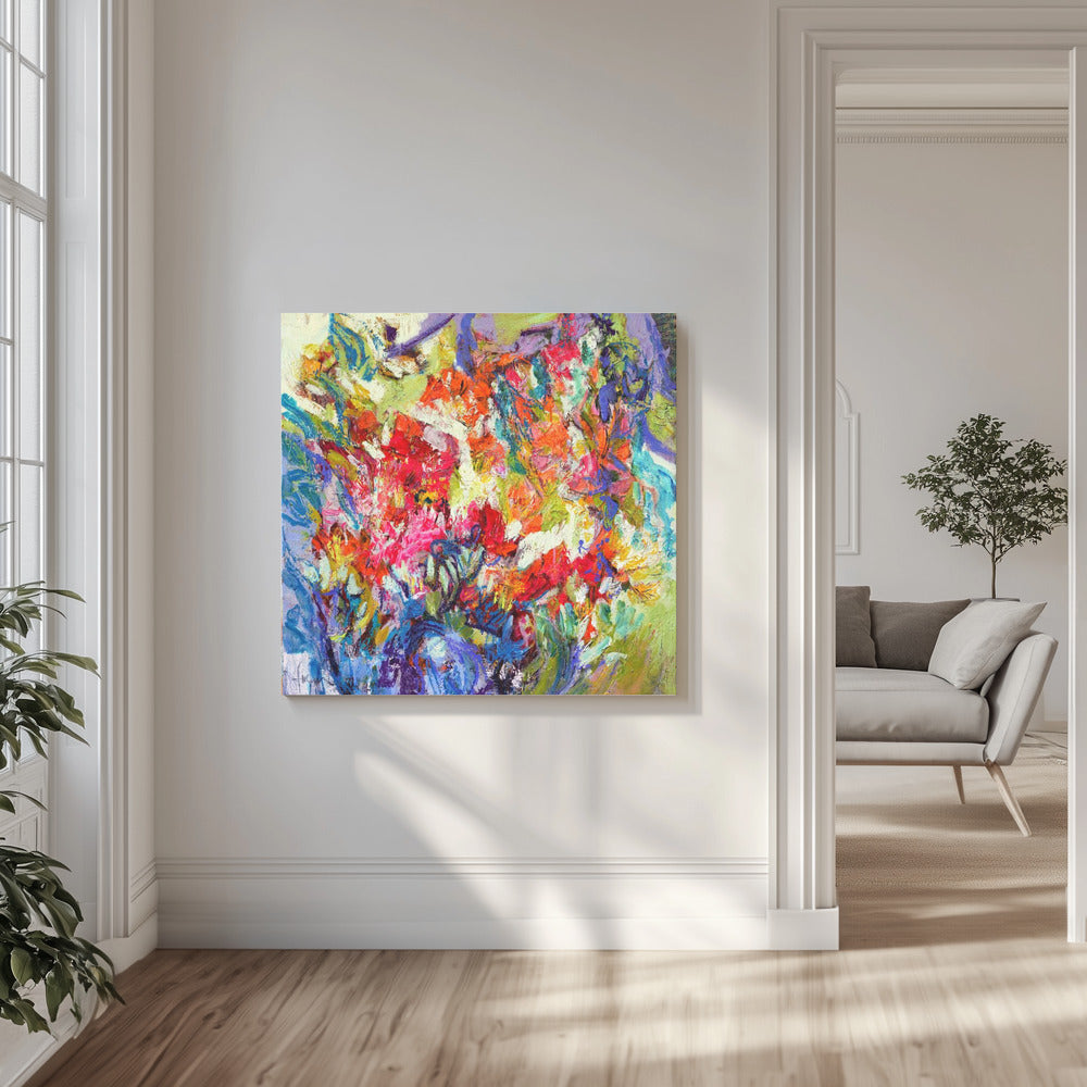 Expressionistisch kleurrijk abstract | Canvas
