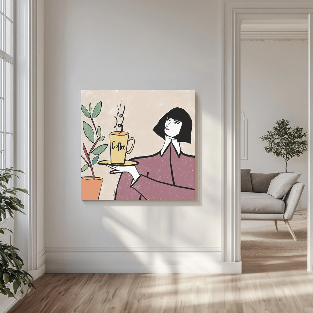 Koffieliefhebber | Canvas