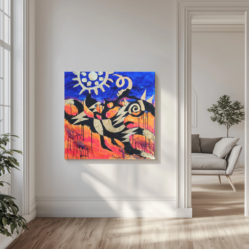 Zonnekop Ruiter en Vrouw | Canvas