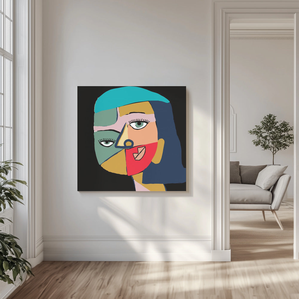 Gezicht van een vrouw | Canvas