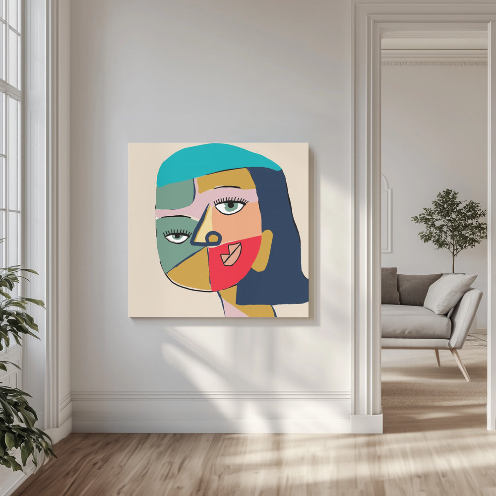 Gezicht van een vrouw | Canvas