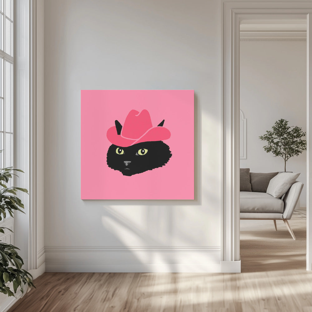 Marcy de schattige cowgirlkat | Canvas