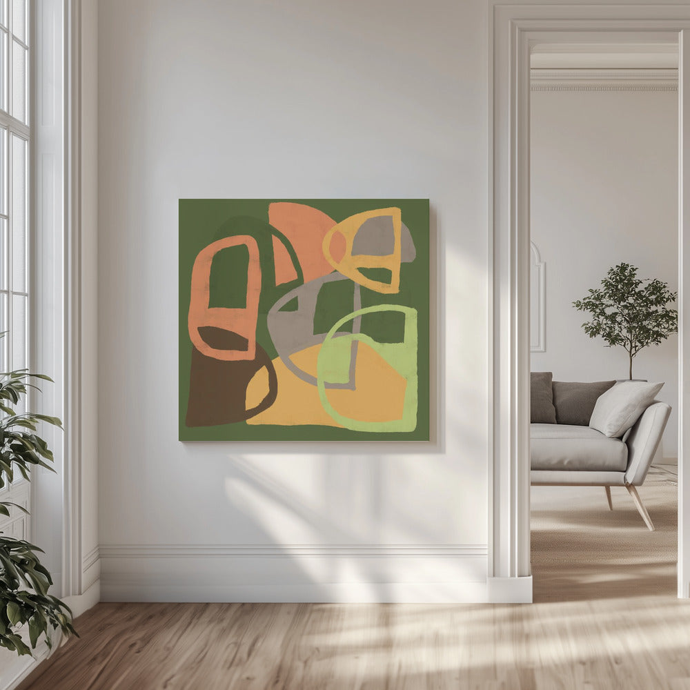 Abstracte patronen in aardkleuren | Canvas