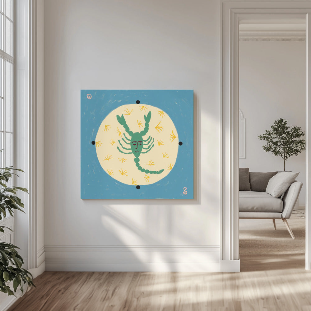 Schorpioen met een menselijk gezicht | Canvas