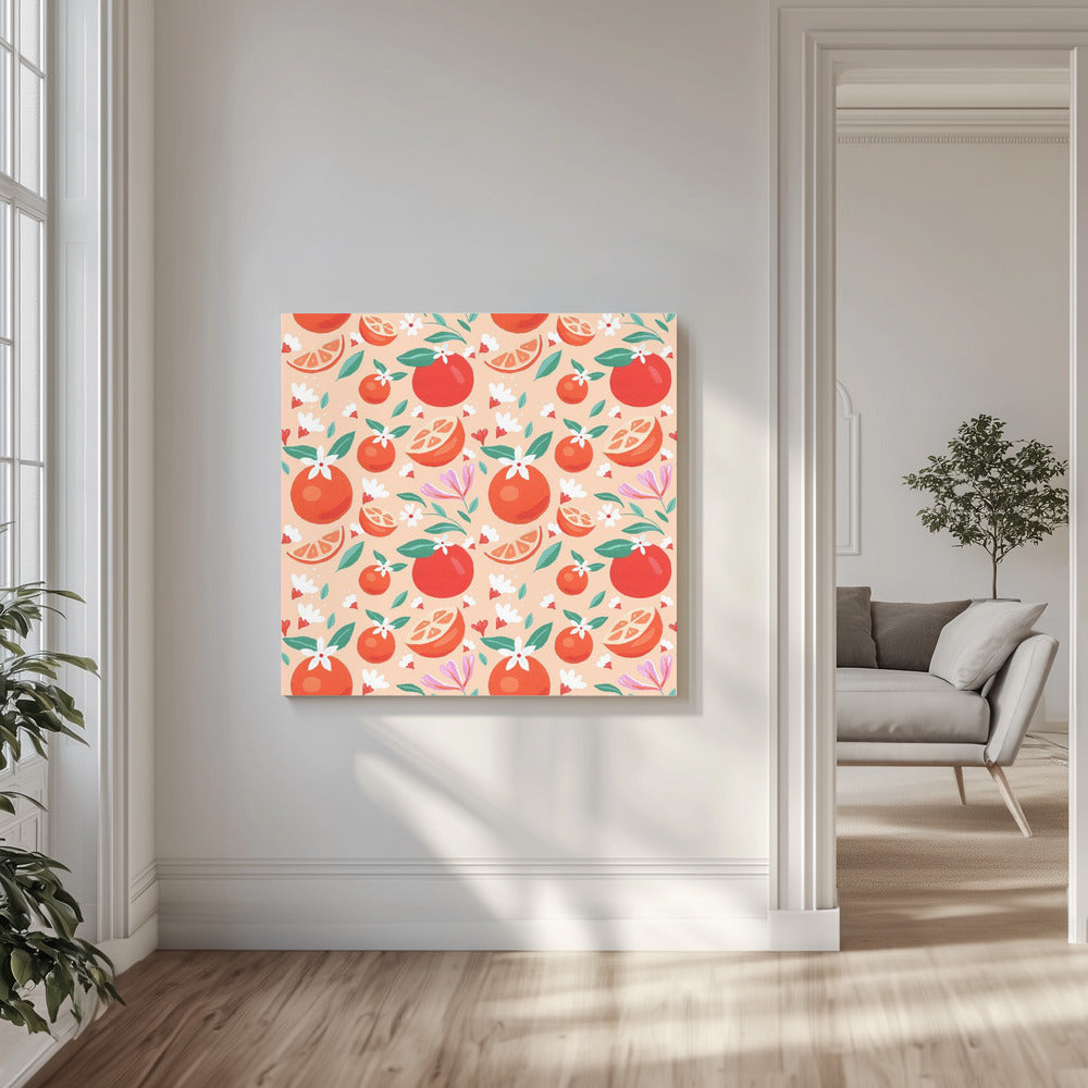Citruspatroon | Canvas