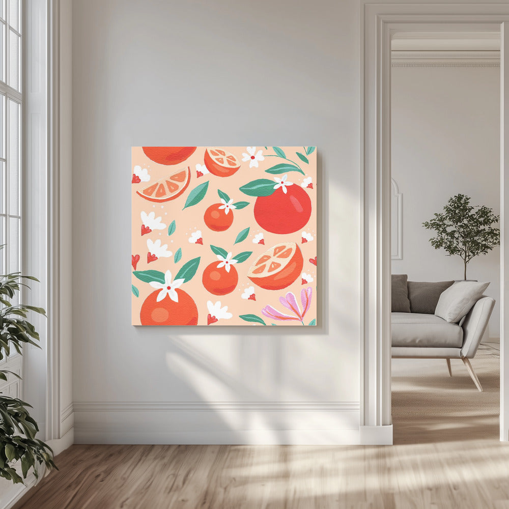 Citruspatroon | Canvas
