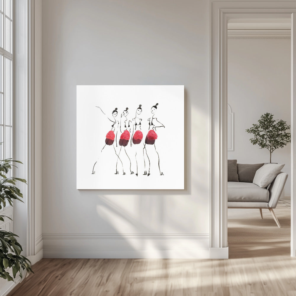 Frambozen op parade | Canvas