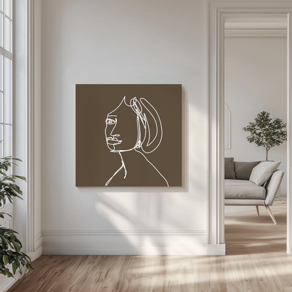 Vrouw LIJNTEKENING | Canvas