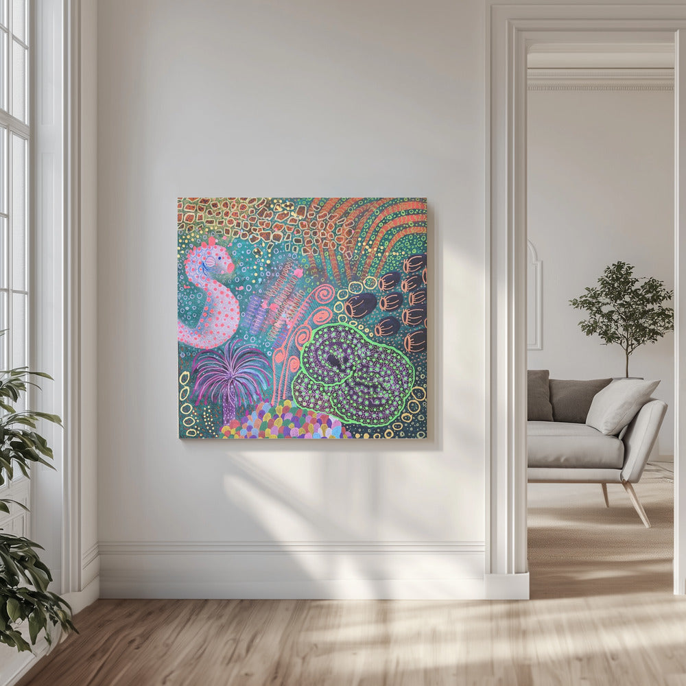 Zeepaardje in het regenwoud in de zee 2 | Canvas