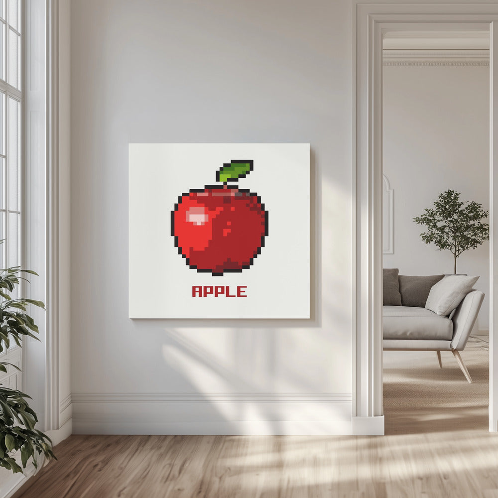 Pixel Fruit - Appel | Canvas