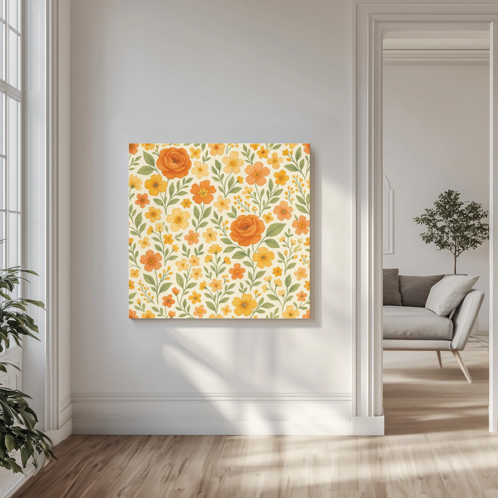 Oranje Rozenweide | Canvas