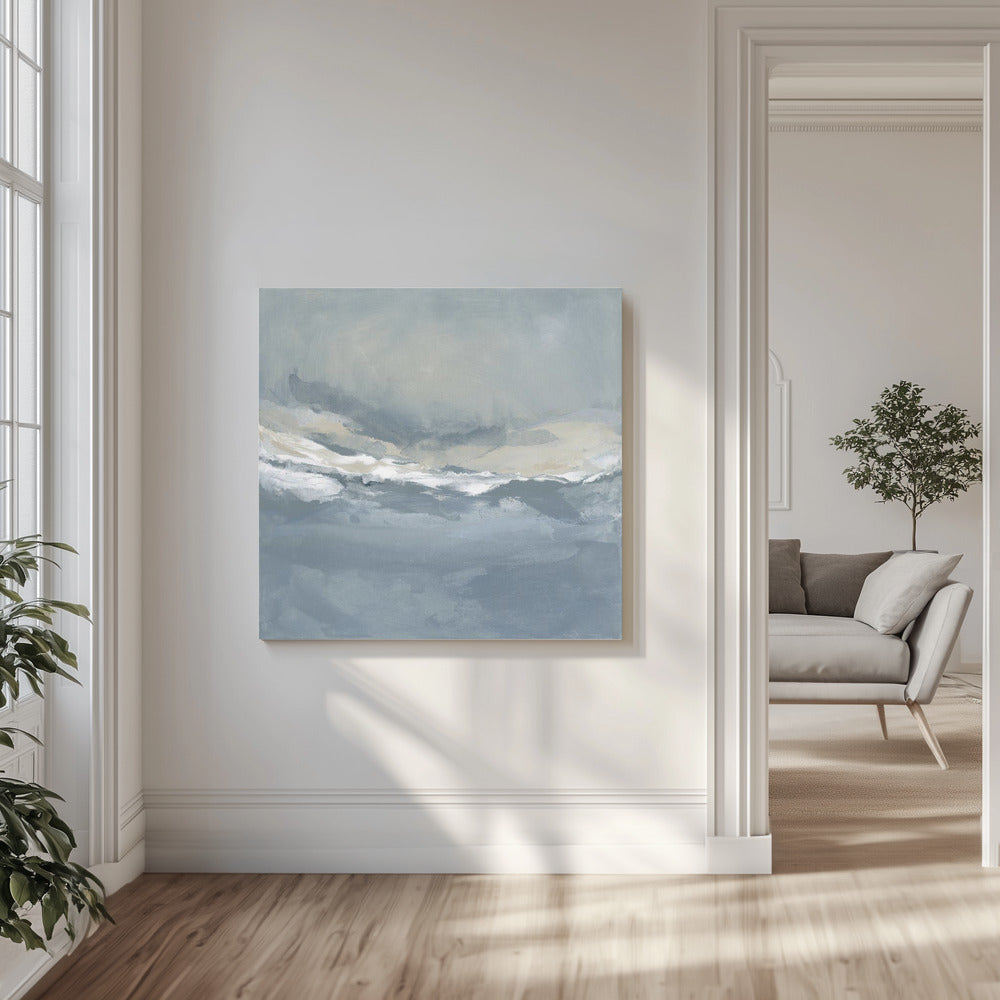 Serene rollende golven onder een rustige lucht | Canvas
