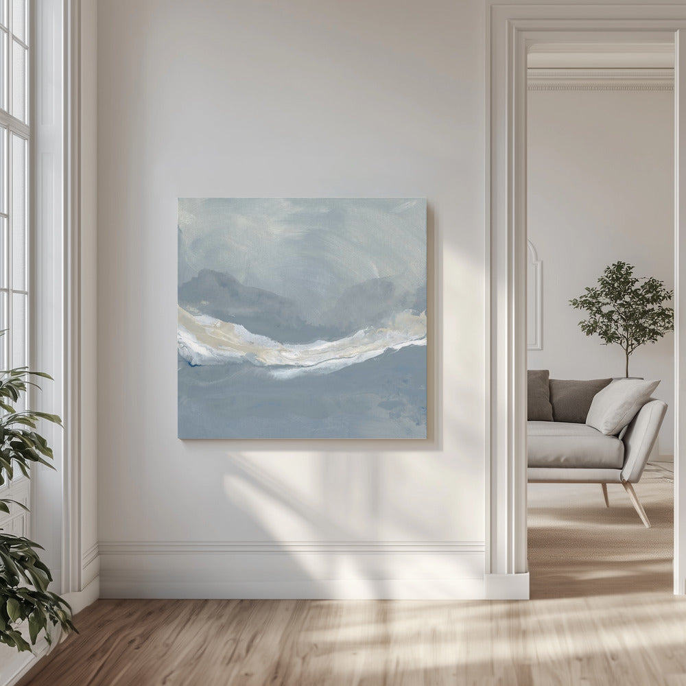 Mistige Bergsluier | Canvas
