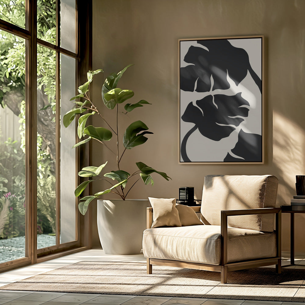 Monstera Zwart | Poster