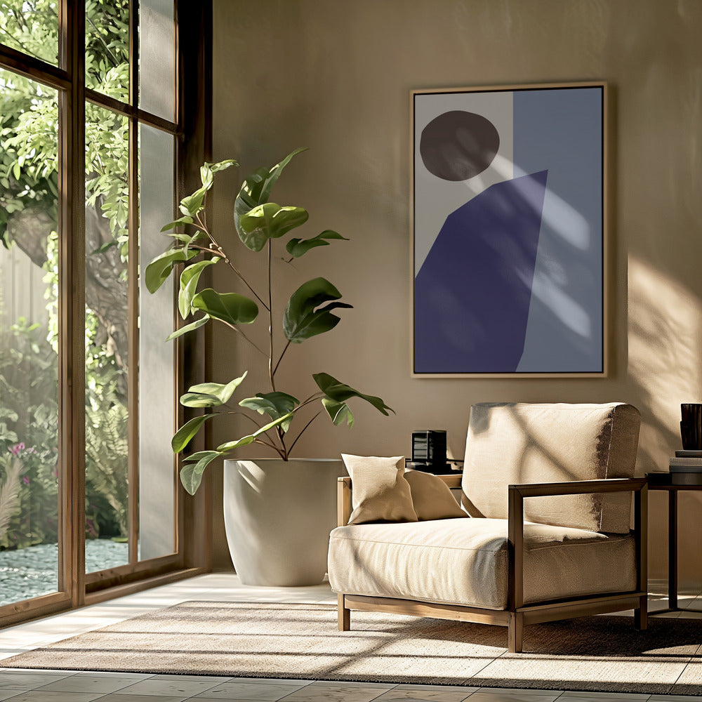 Kleurblokken 02 Blauw | Poster