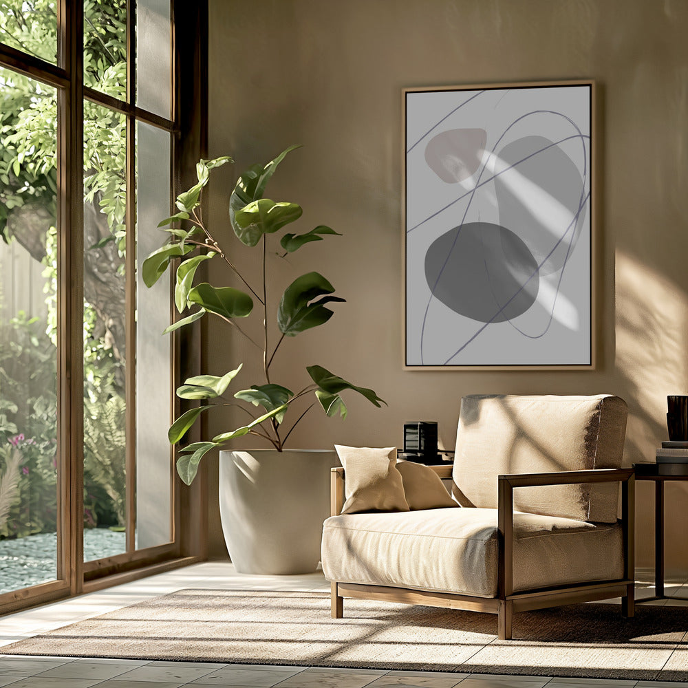 New Shapes Beige No 2 | Poster