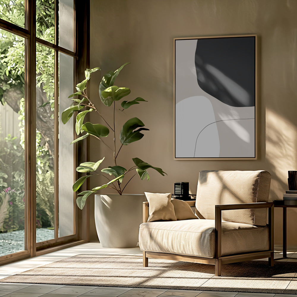 Monochrome vormen | Poster