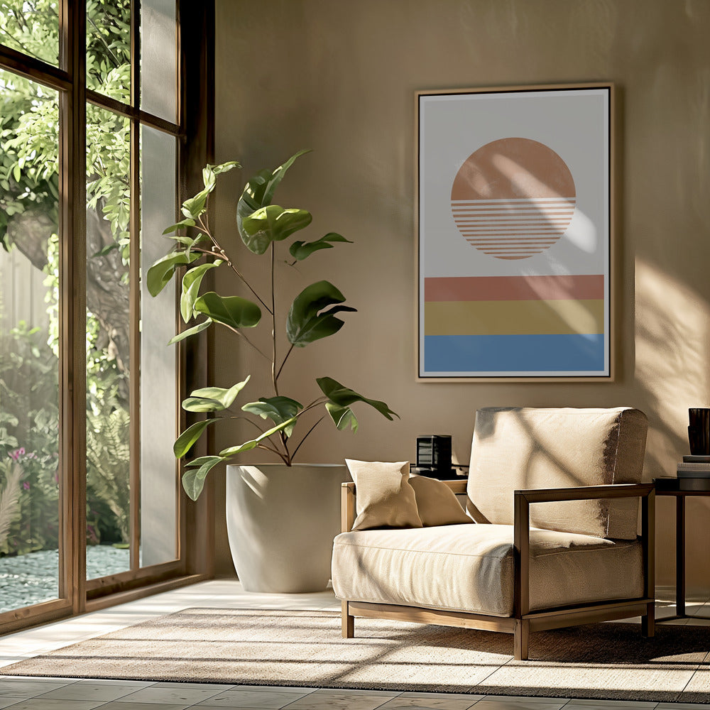 Gestreepte Horizon Zon | Poster