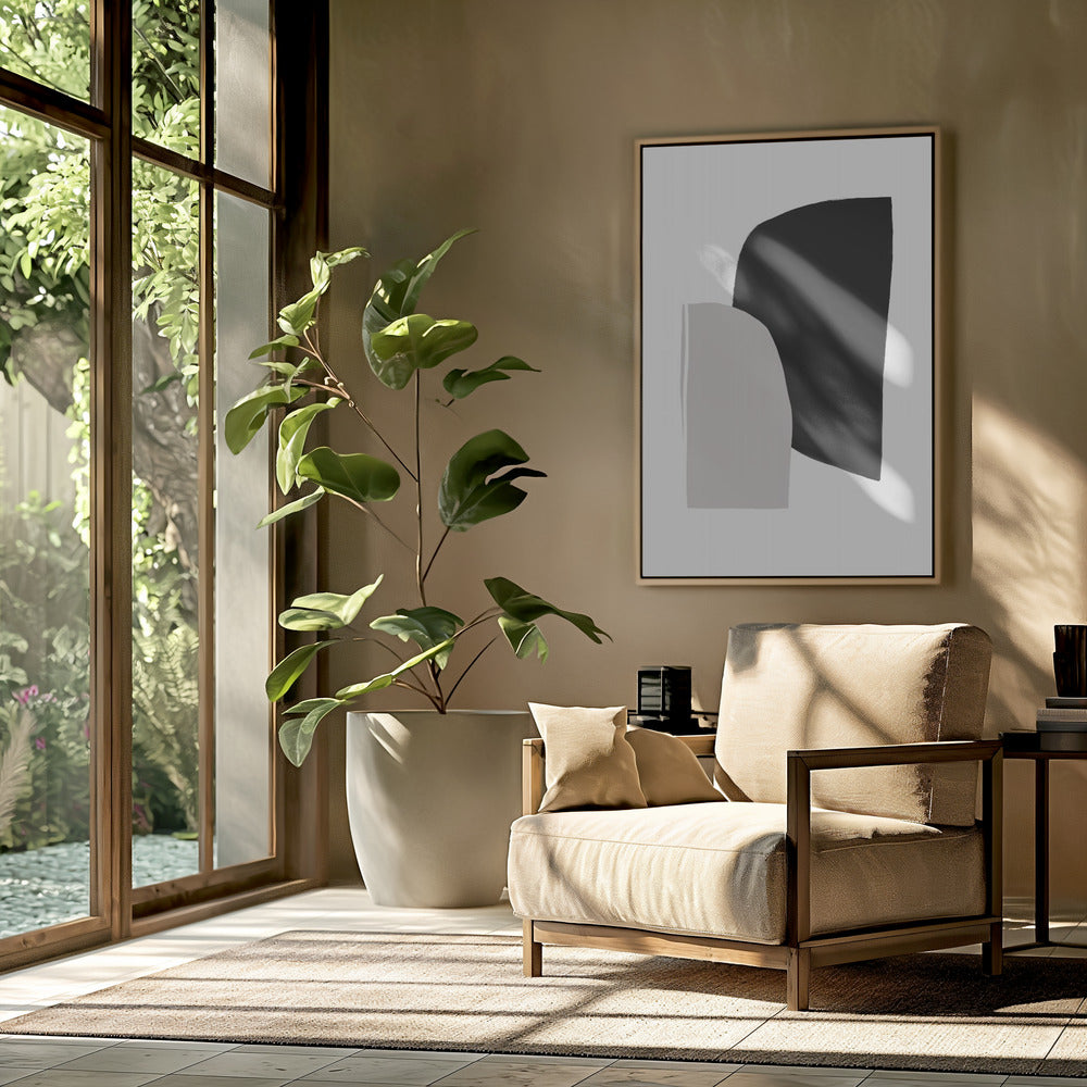 Monochrome vormen | Poster
