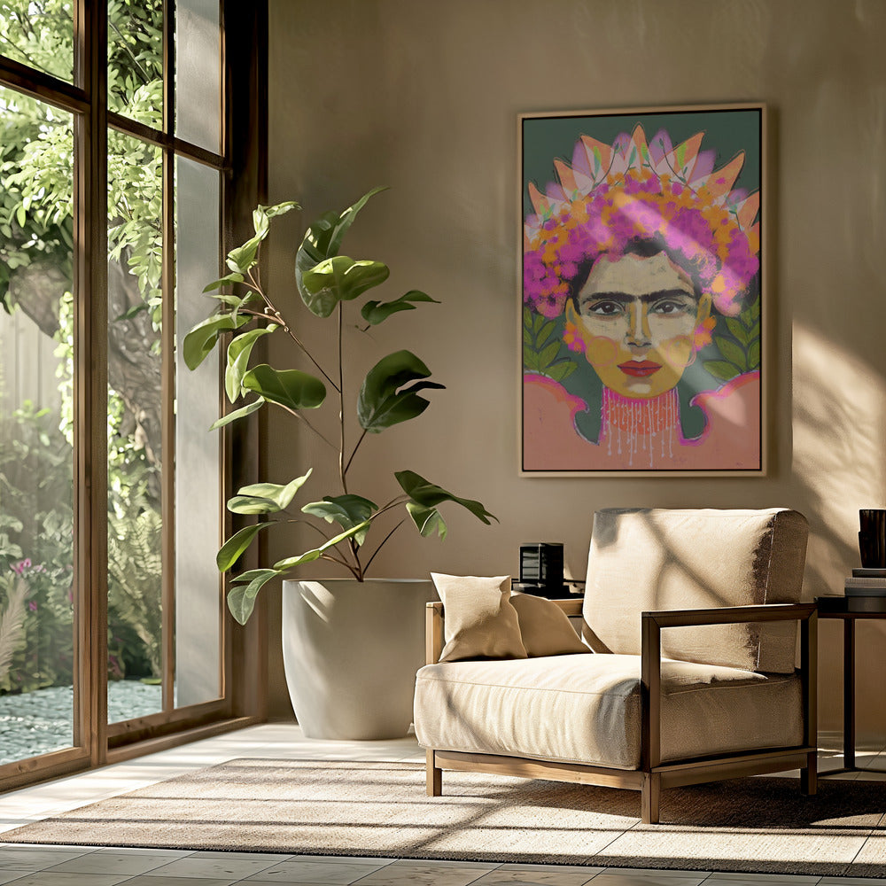 Levendige bloemenkroon | Poster