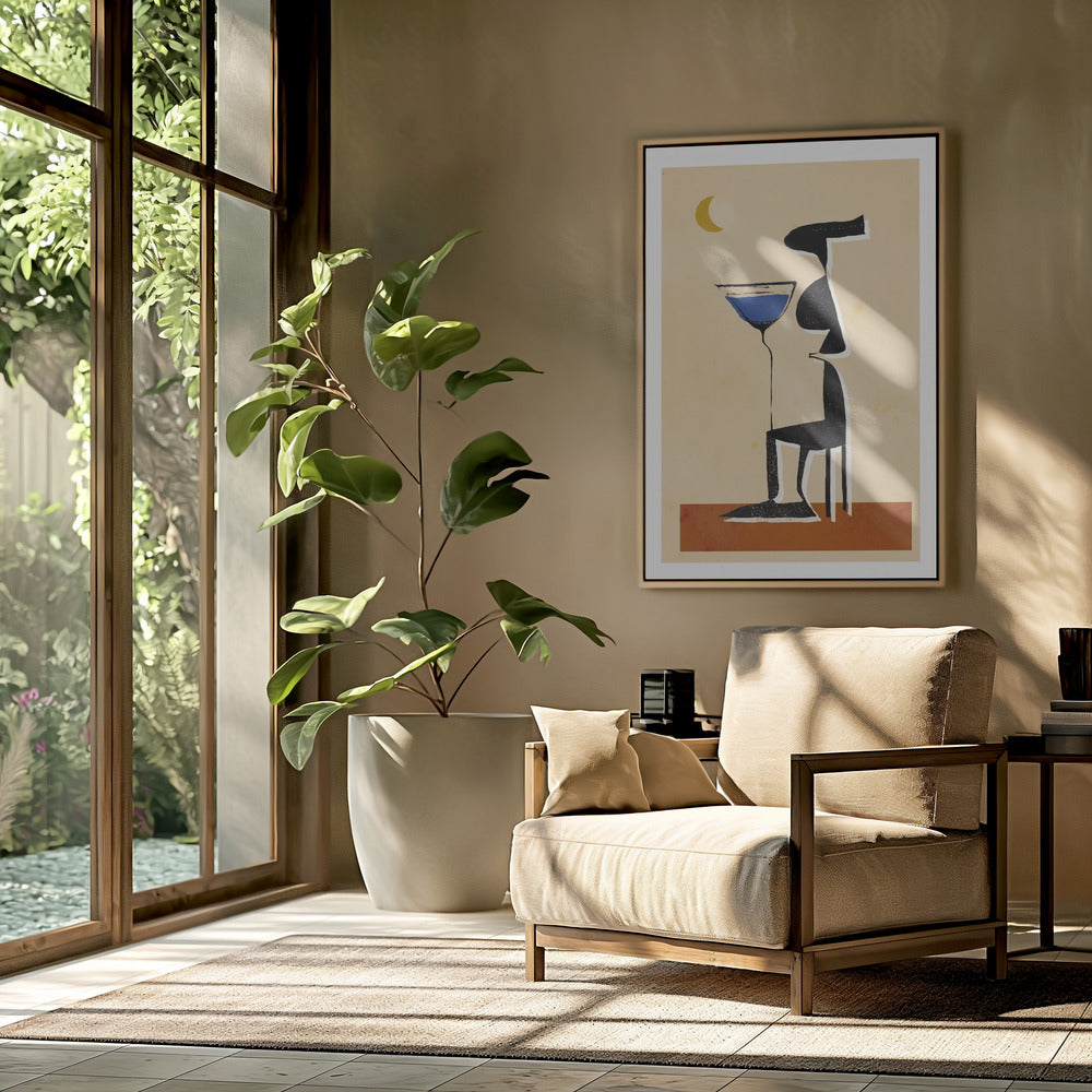 Maanverlichte Martini | Poster