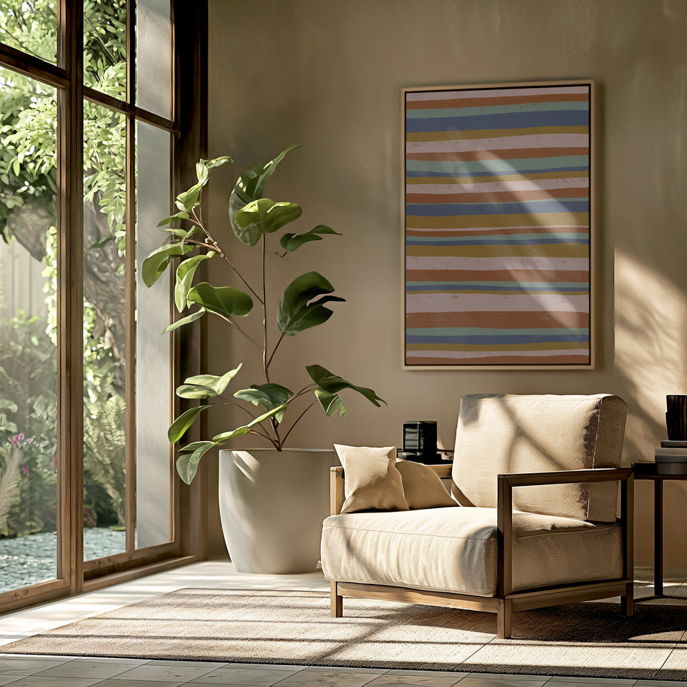 Aardse Strepen Flow | Poster