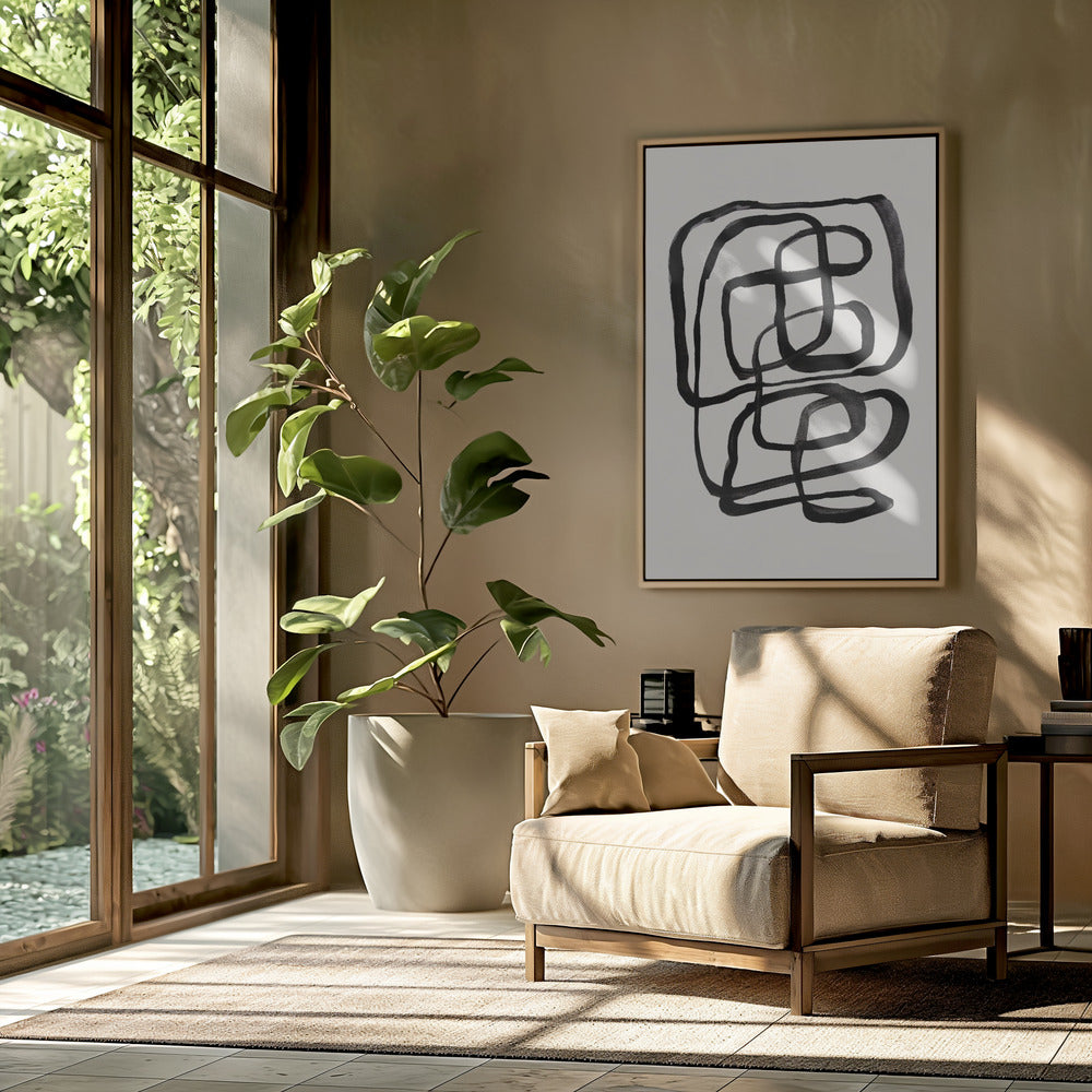 Abstracte lijnen I | Poster