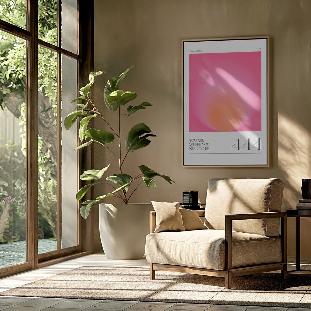 Verloop met tinten roze en oranje | Poster