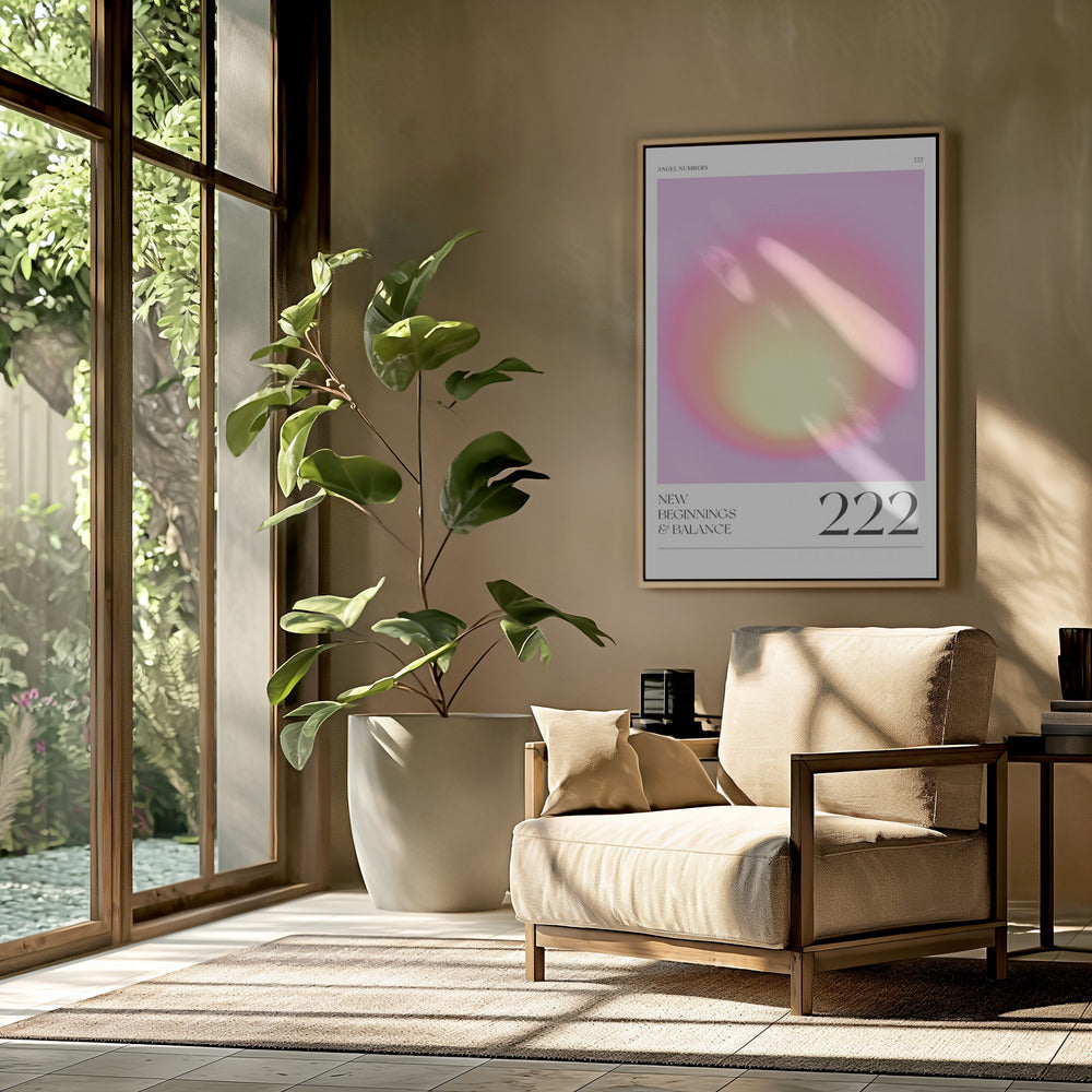 Verloop met zachte roze en gele tinten | Poster