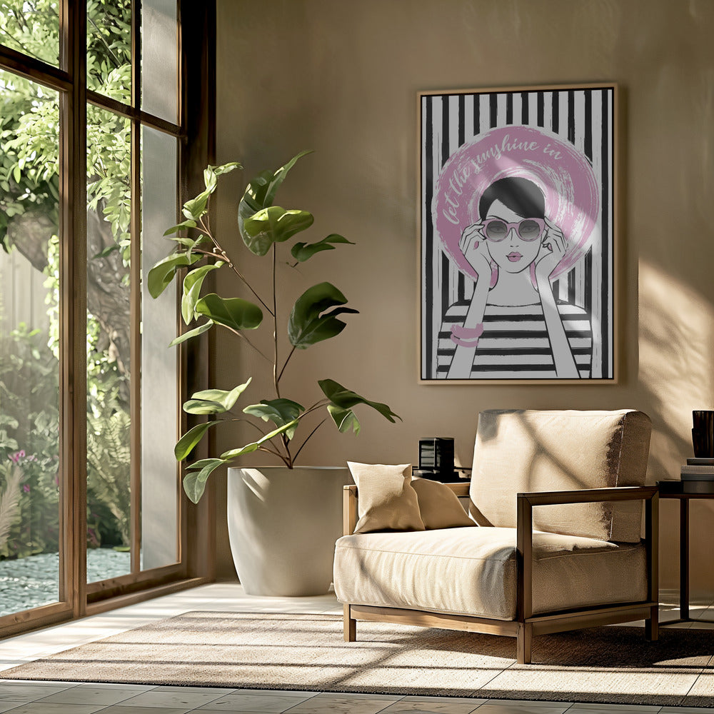 Roze zonnebrillen vibe | Poster