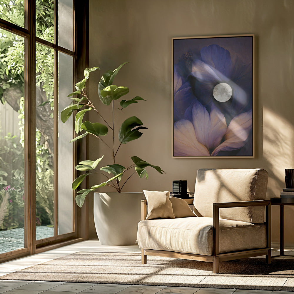 Maanverlichte bloesems | Poster