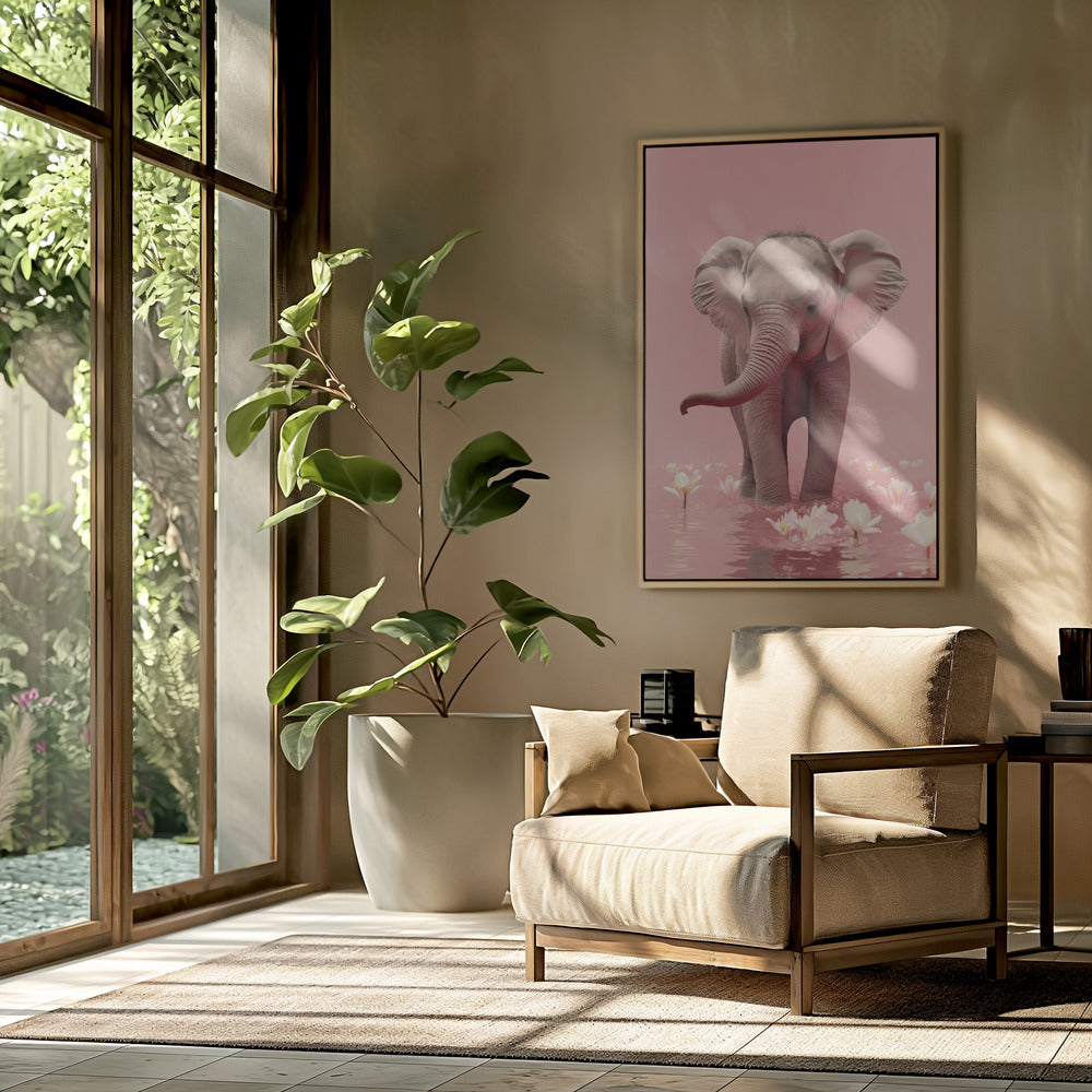 Olifant in bloesem | Poster