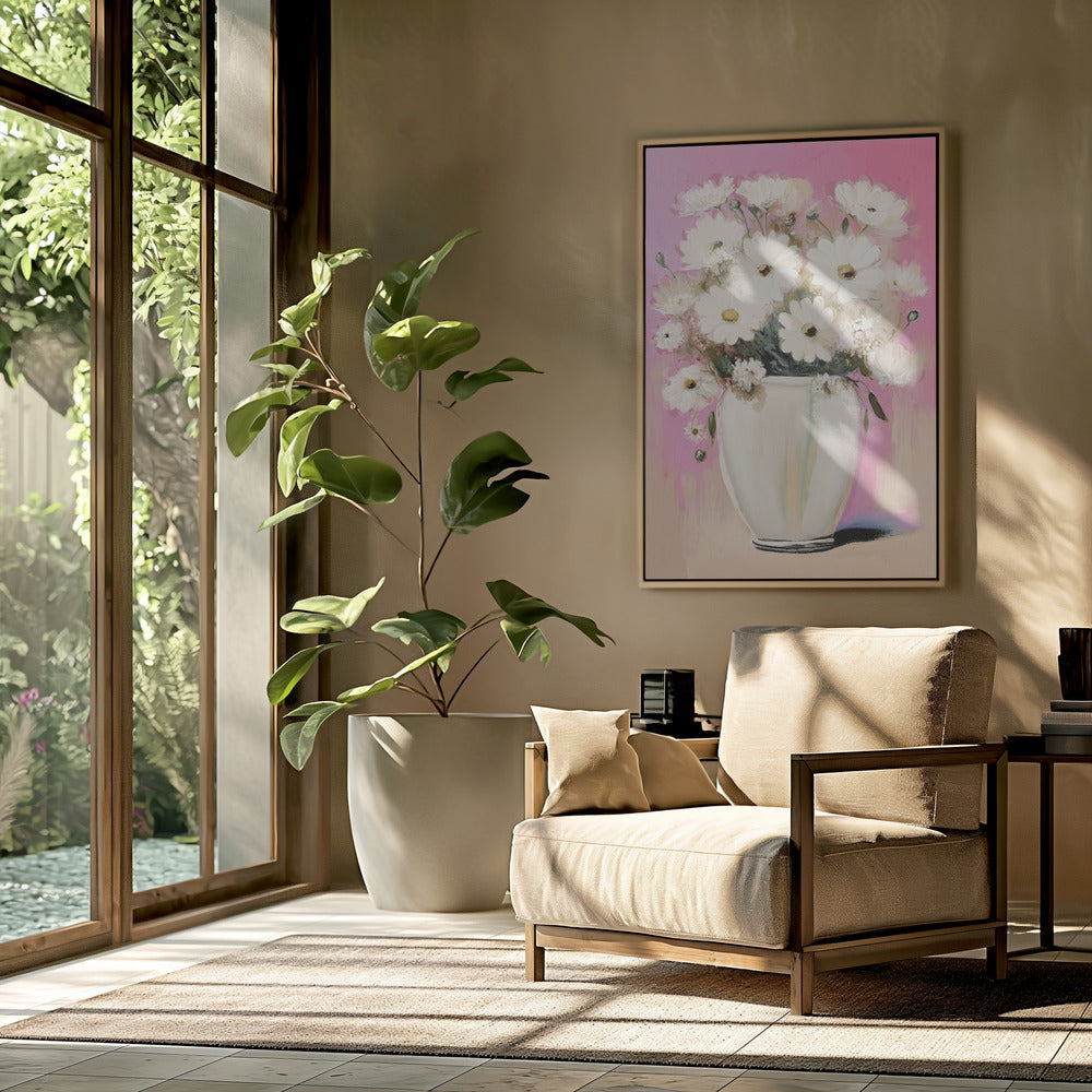 Bloemblaadjes in roze tint | Poster