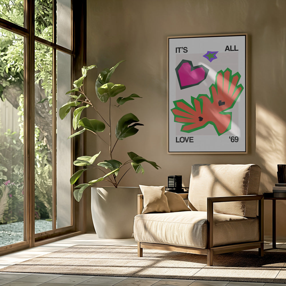 Het is allemaal liefde '69 Bird Orange | Poster