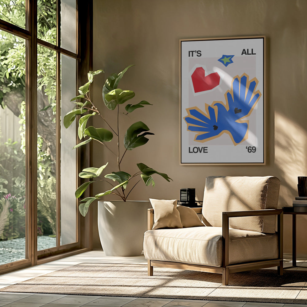 Het is allemaal liefde '69 Bird Blue | Poster