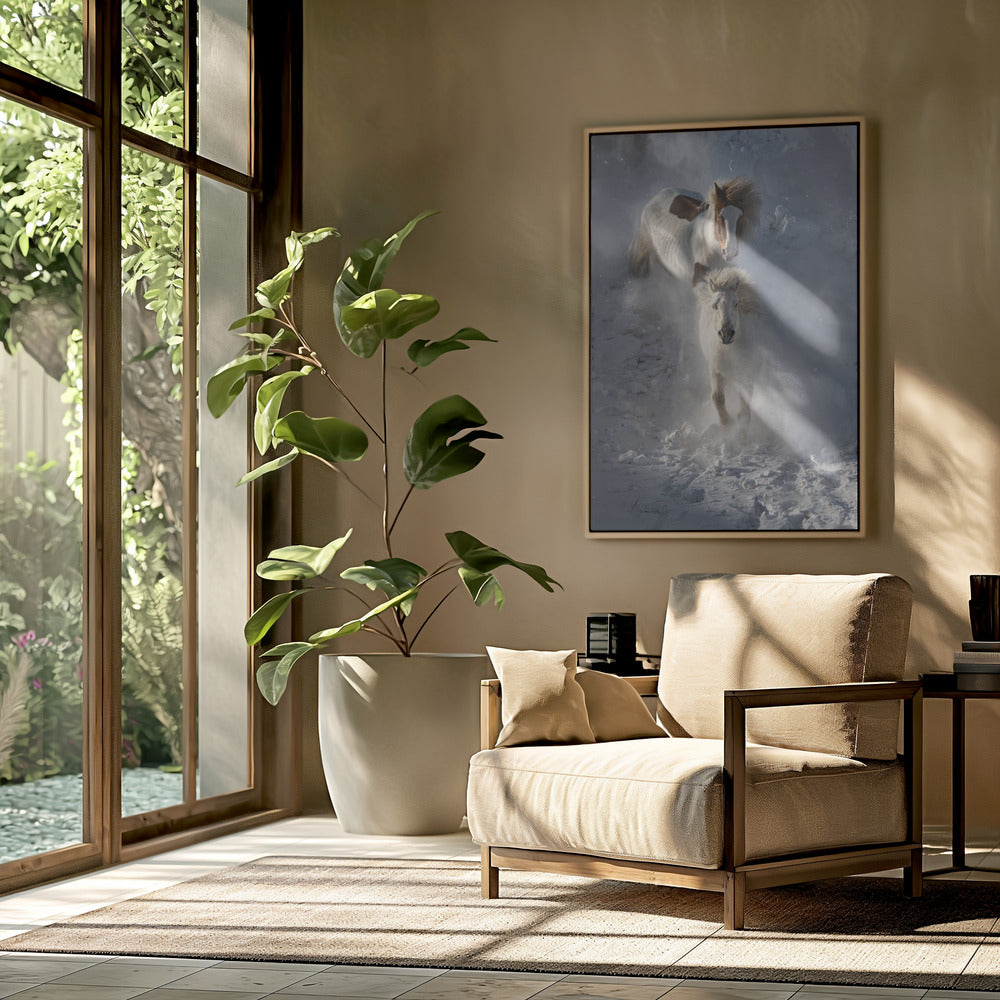 Twee paarden | Poster
