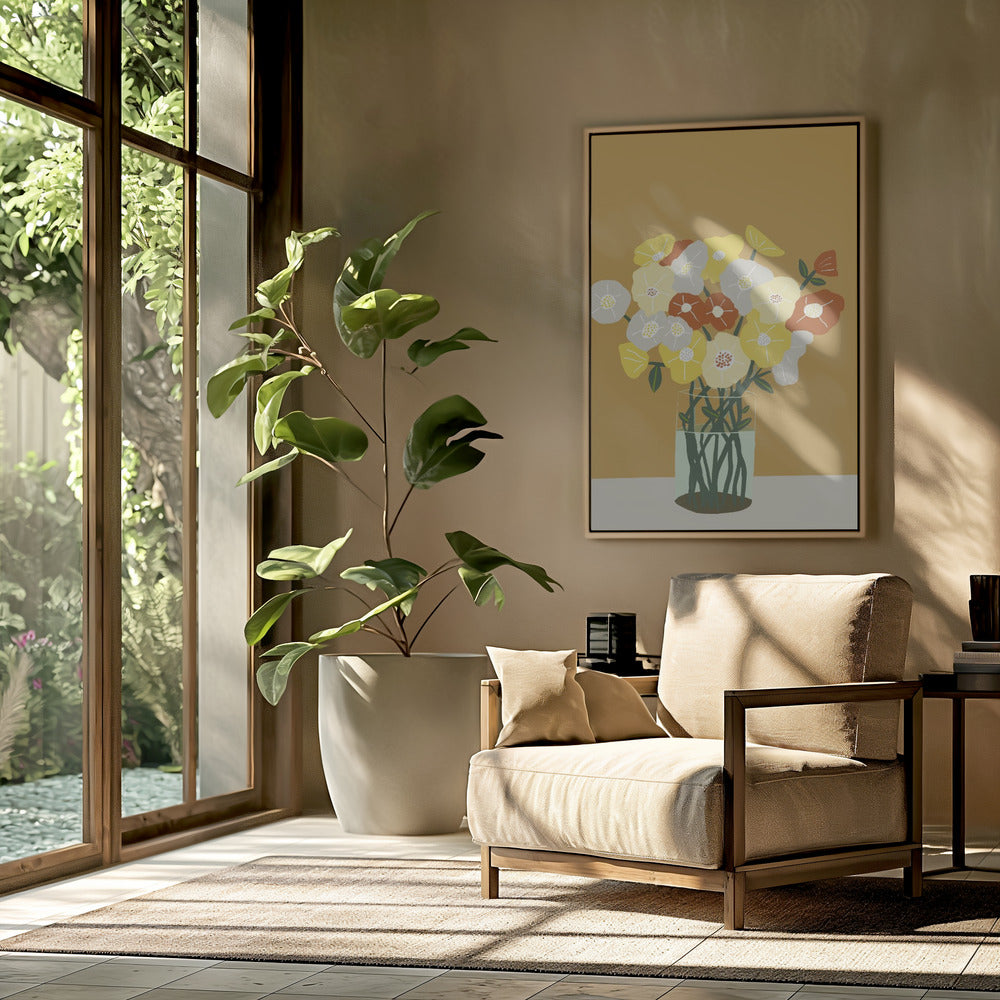 Vaas met bloemen | Poster