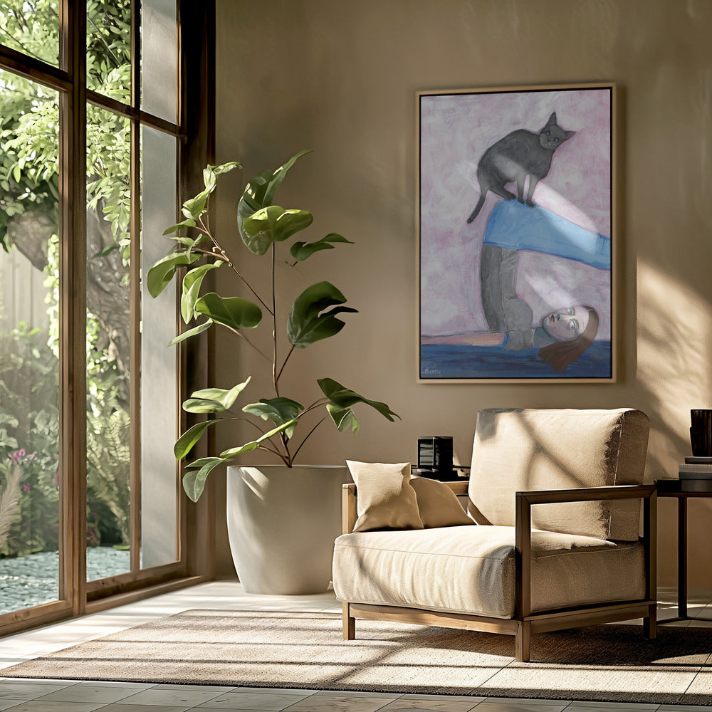 Yoga met mijn kat | Poster