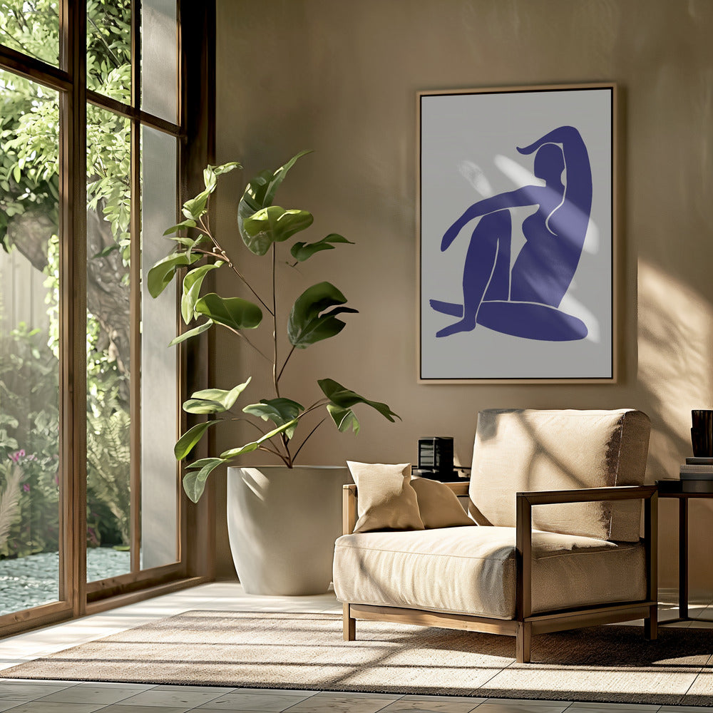 Figuur Blauw | Poster