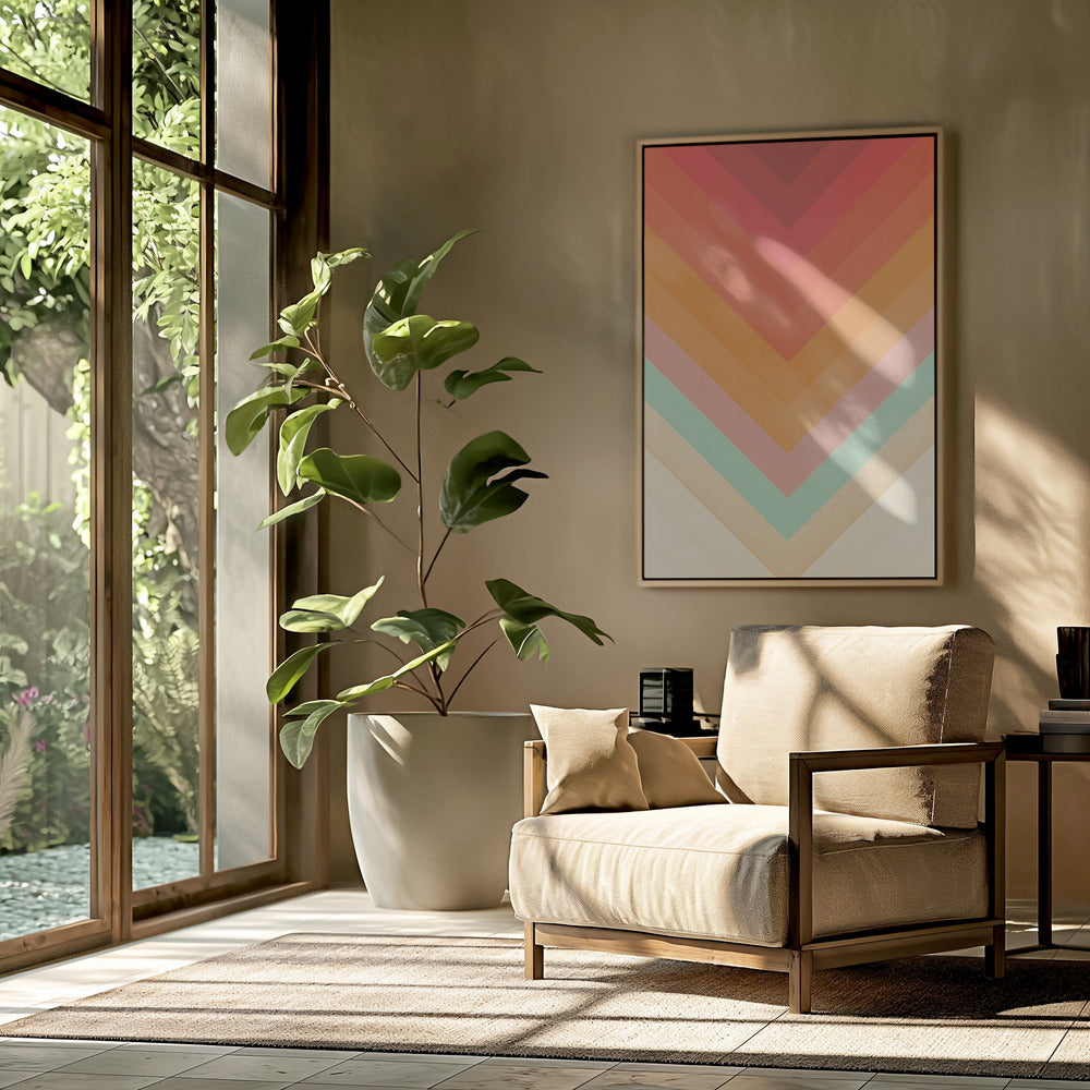 Regenboog Chevrons | Poster