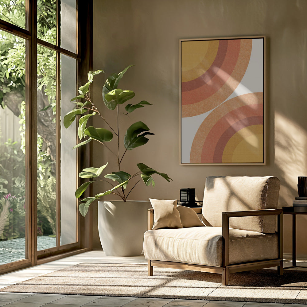 Retro Sunburst Waves | Poster